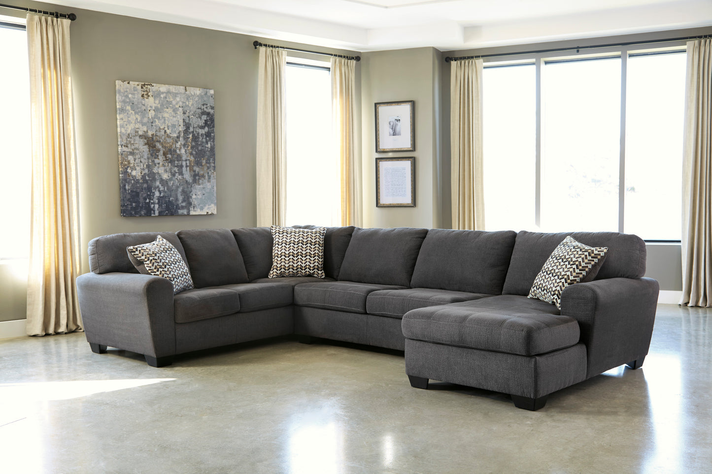 Ambee 3 piece Sectional with Chaise