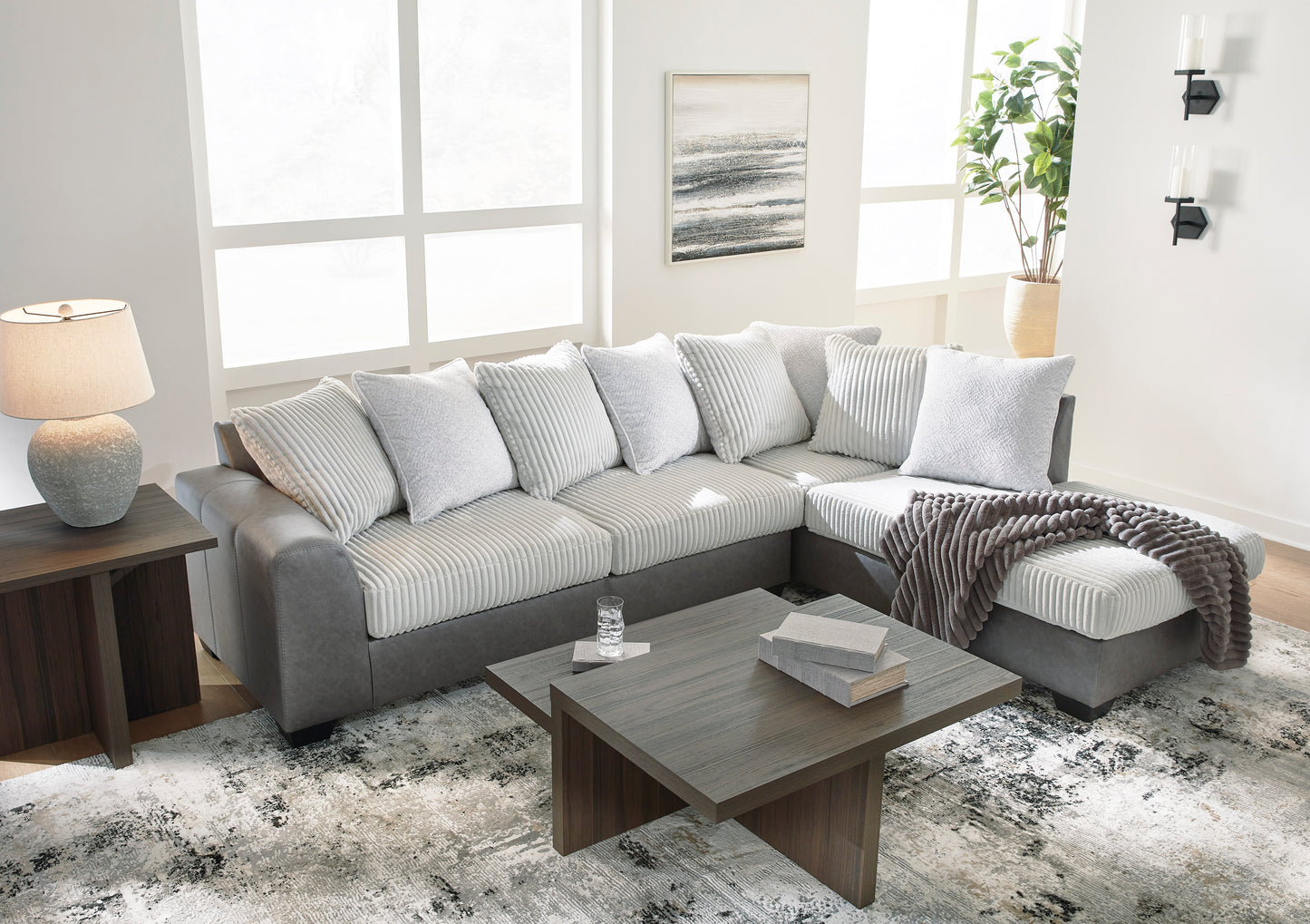 Clairette Court 2 piece Sectional with Chaise