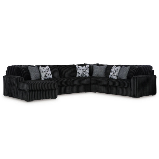 Midnight Madness 4 Piese Sectional with Chaise