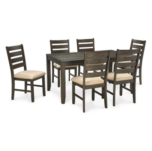 Rokane Dining Table and Chairs (Set of 7)